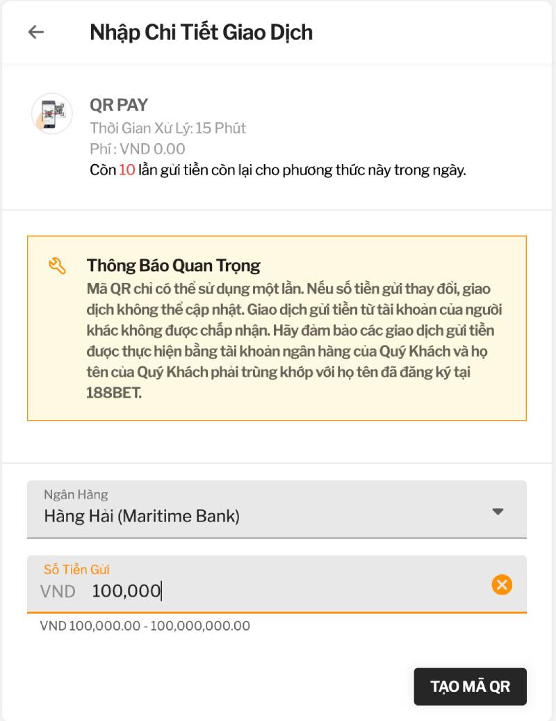 Hướng Dẫn Nạp Tiền Qua QR Pay